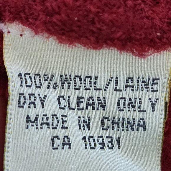 Laura Red 100% Boiled Deconstructed Button Front Cardigan - Picture 6 of 6